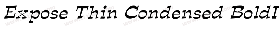 Expose Thin Condensed BoldItalic字体转换